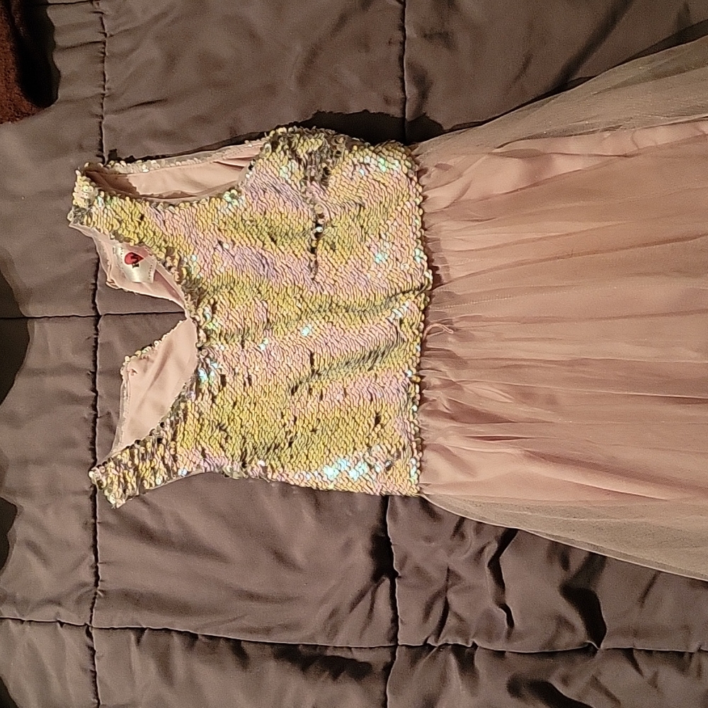 Purple tulle sequined dress